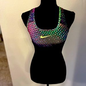 NIKE — Milticolor Pattered Sports Bra